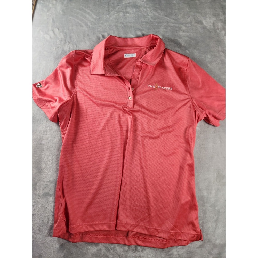 Oxford Golf The Players Womens Polo Super Dry Short Sleeve Shirt Size Large Pink